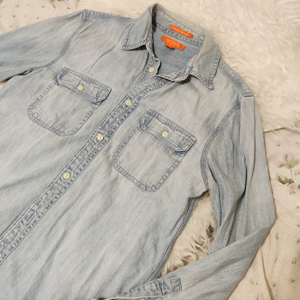 Joe fresh light denim shirt